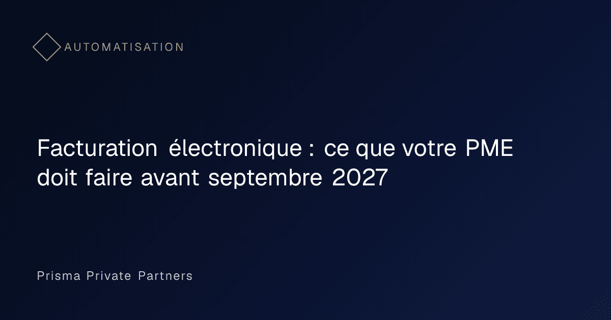 Facture électronique au format structuré affichée sur un écran d'ordinateur dans une PME