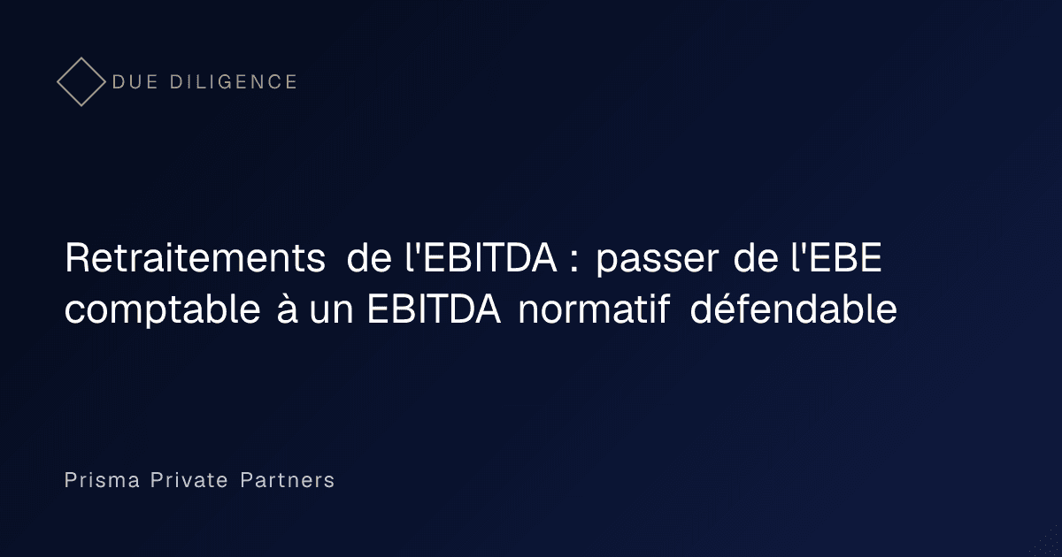 Compte de résultat annoté de retraitements sur la table d'un dirigeant et d'un repreneur